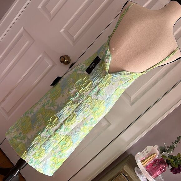 Lulu's Green Slip Midi Dress Spaghetti Strap Sweetheart - Picture 8 of 16